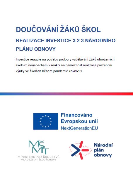 Leták projektu doučování žáků škol